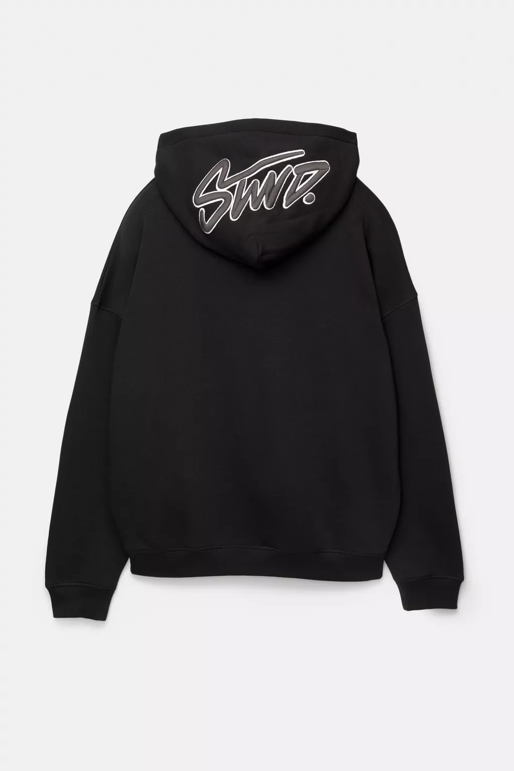 Hoodie Logo Brodé — Noir