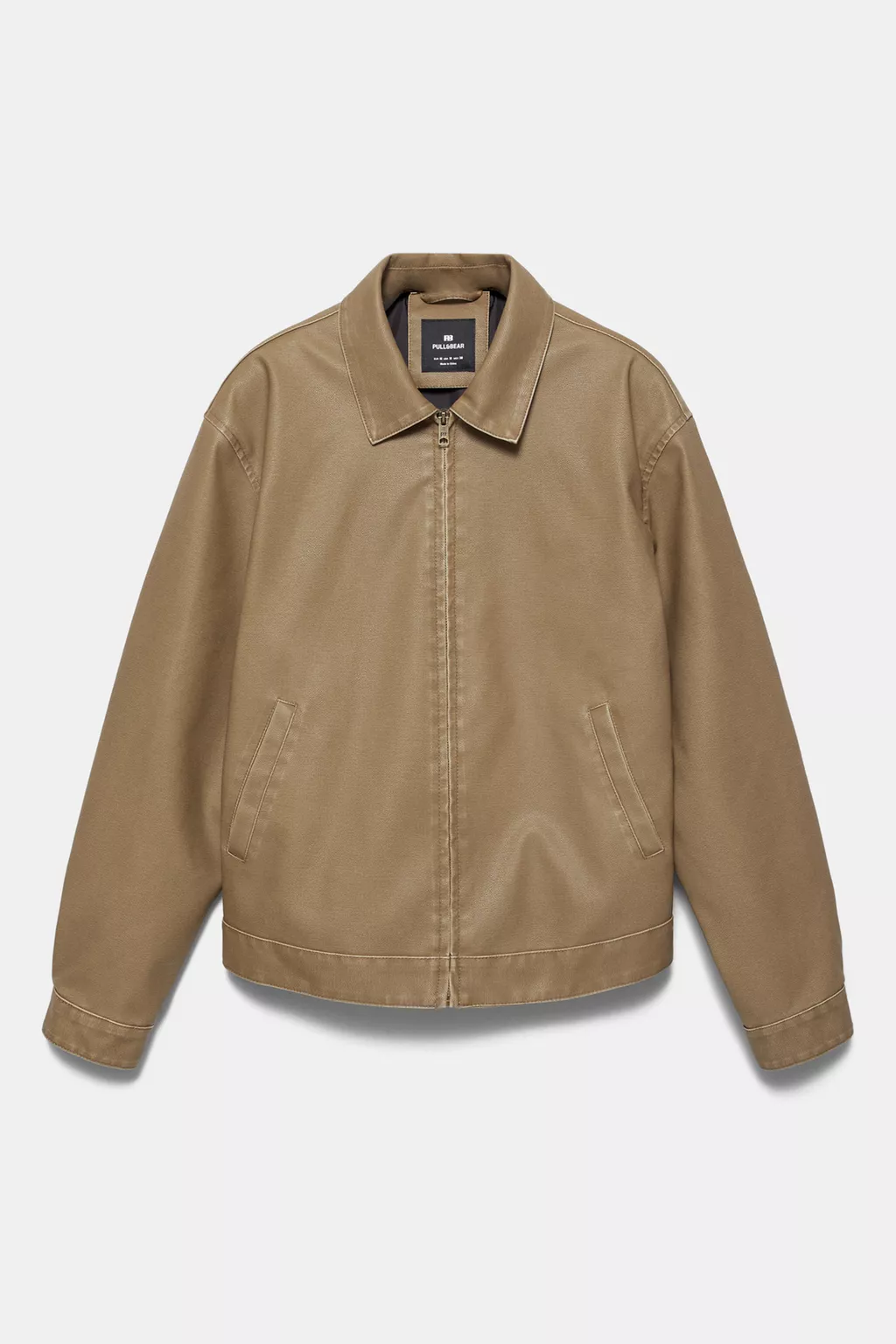 Blouson Similicuir Vintage — Camel