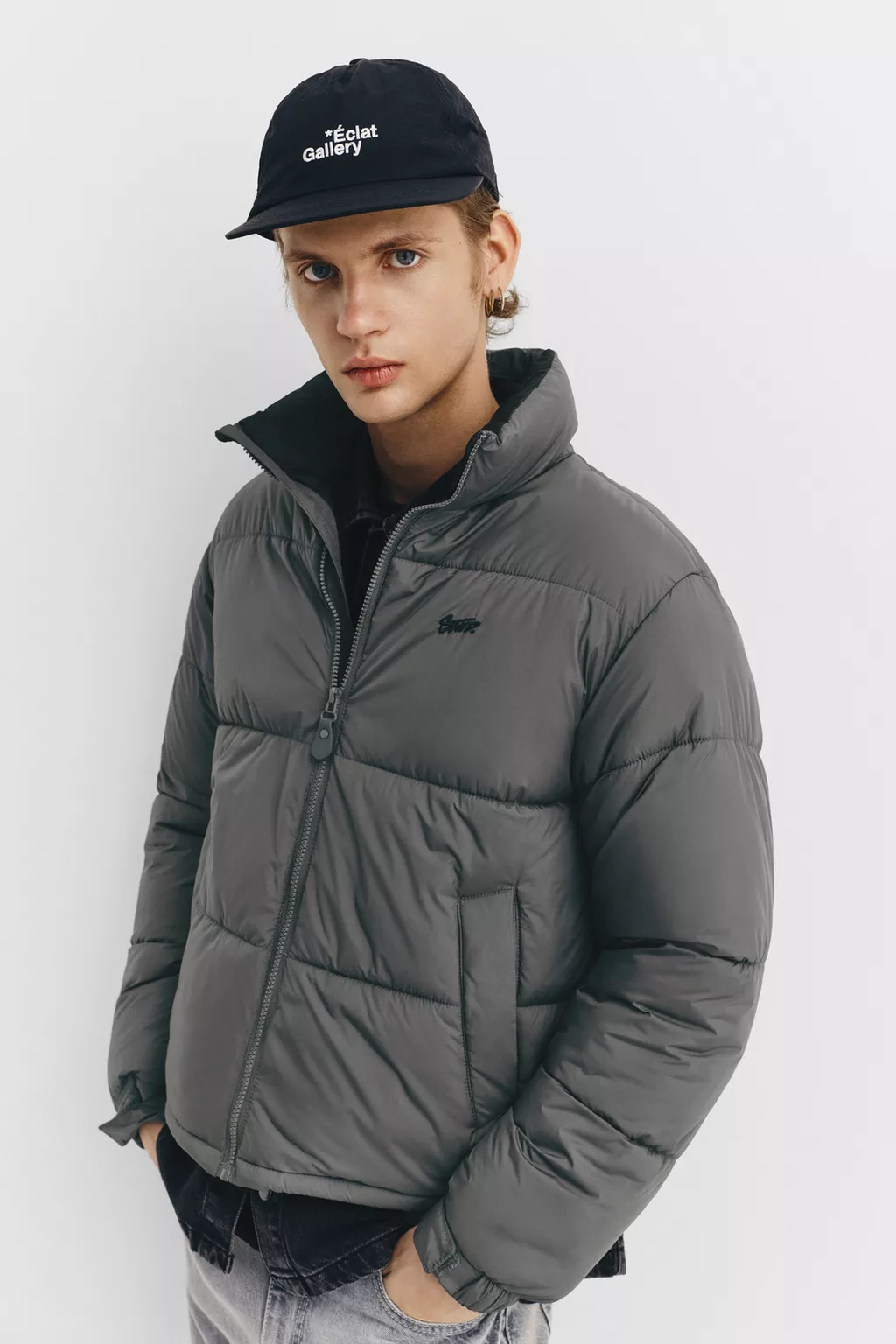 Veste Matelassée Col Montant — Noir